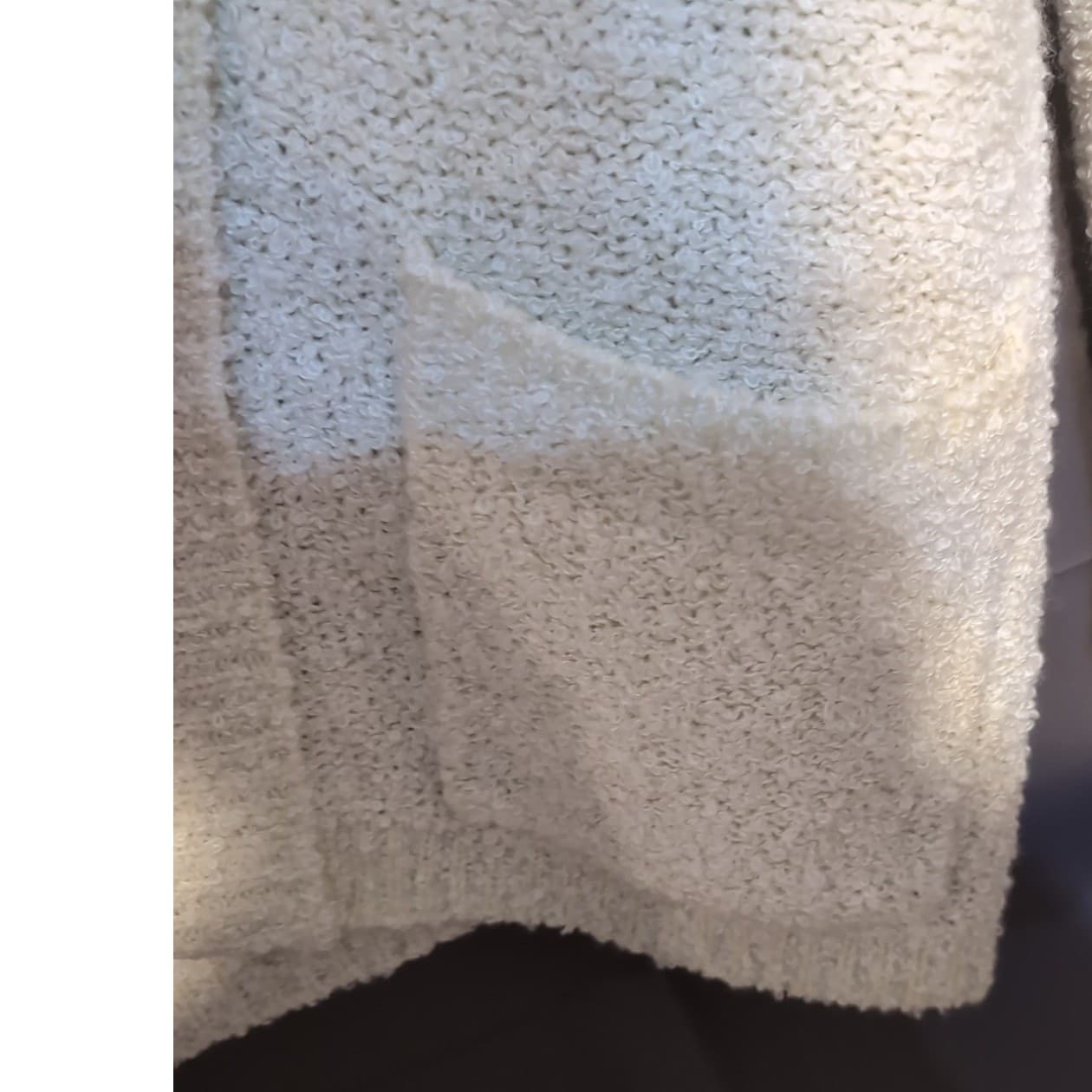 Jennifer Moore Cream Open Front Shawl Collar Knit Cardigan Women's Large Sweater - Thumbnail 7