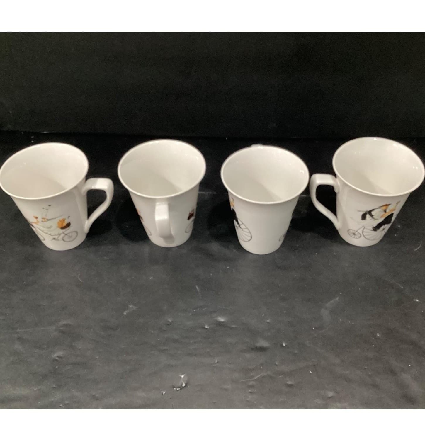 Oneida Chefs to Go Coffee Cups, Set of 4, Vintage Jennifer Garant Design - Thumbnail 3