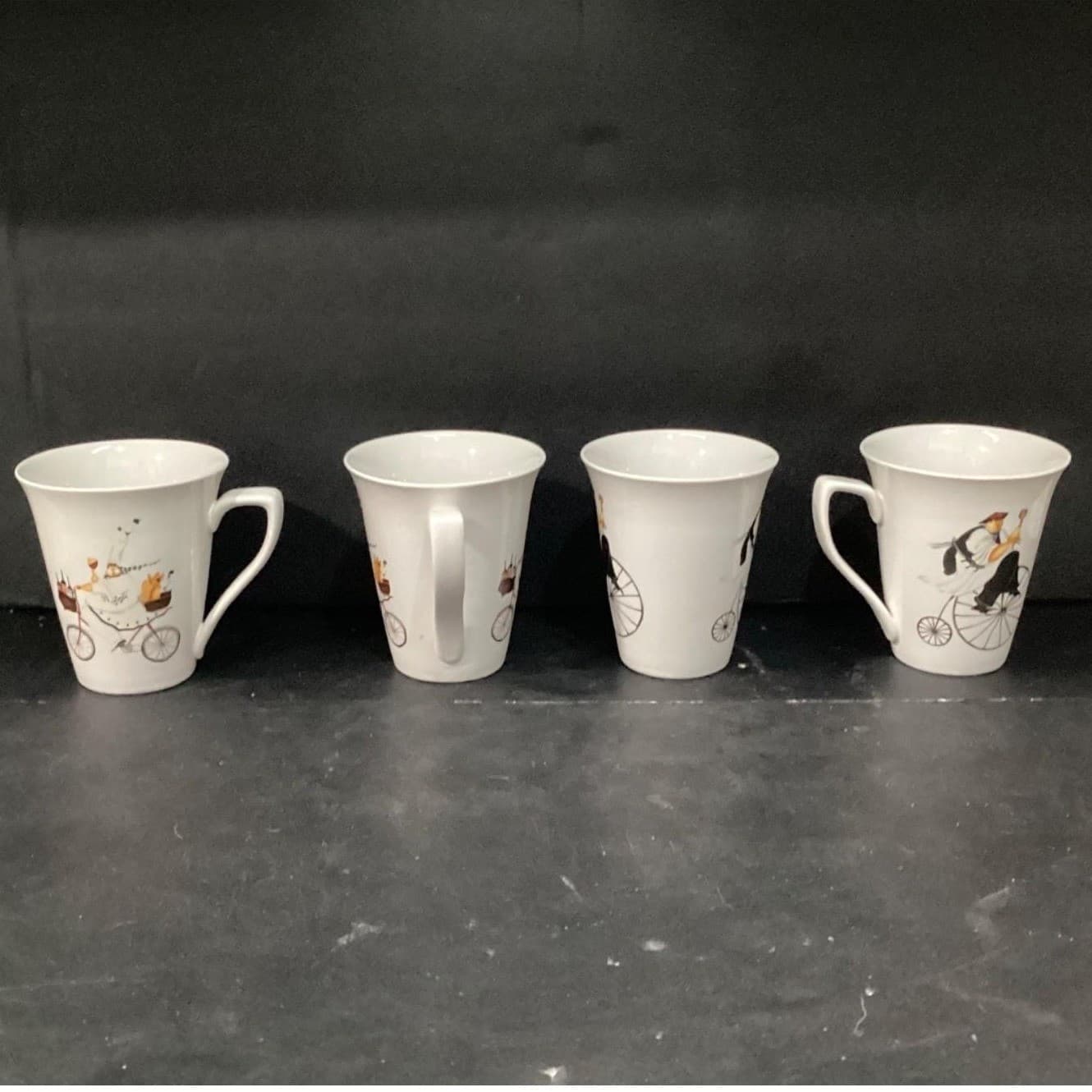 Oneida Chefs to Go Coffee Cups, Set of 4, Vintage Jennifer Garant Design - Thumbnail 10