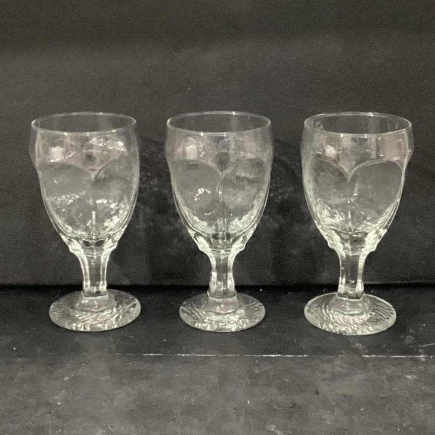 Libbey Chivalry Water Goblets, Set of 3, Vintage Textured Stemware, Drinkware - Thumbnail 11
