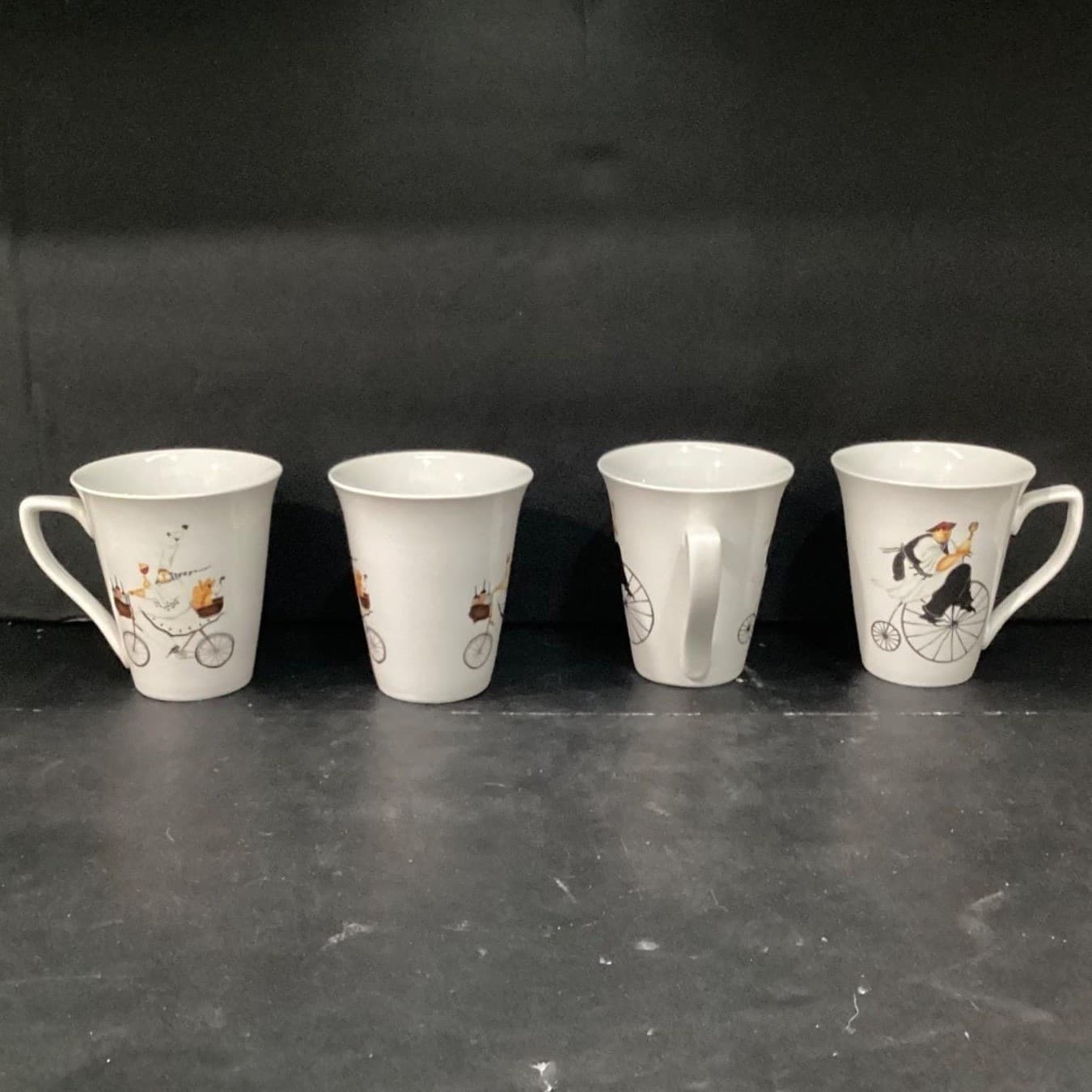 Oneida Chefs to Go Coffee Cups, Set of 4, Vintage Jennifer Garant Design - Thumbnail 8