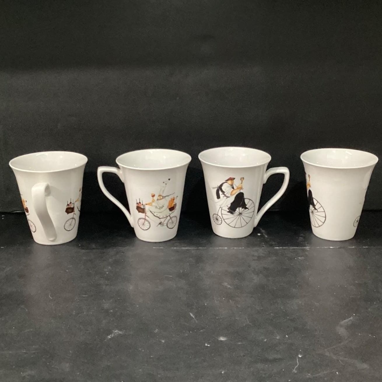 Oneida Chefs to Go Coffee Cups, Set of 4, Vintage Jennifer Garant Design - Thumbnail 9