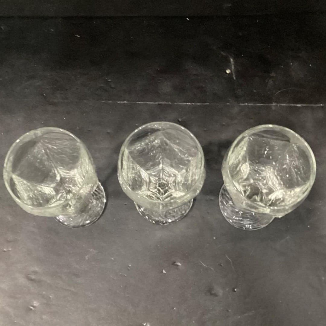 Libbey Chivalry Water Goblets, Set of 3, Vintage Textured Stemware, Drinkware - Thumbnail 4