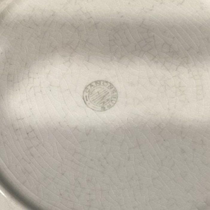 Canonsburg Violets Dinner Plates, Set of 4, Gold Trim, Vintage USA Dinnerware - Thumbnail 3