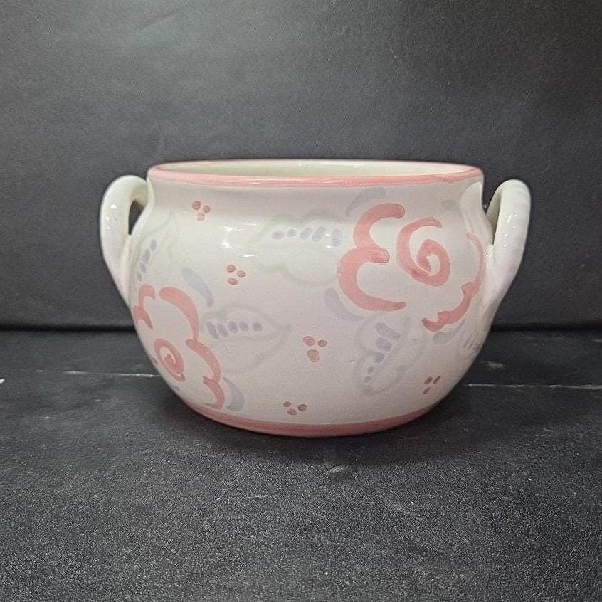 Rosa Shafford Floral Bowl, Vintage Hand Painted Planter, Replacement Centerpiece - Thumbnail 4