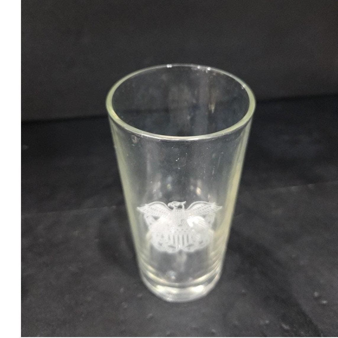 American Eagle Etched Beer Glass, Vintage Freedom Tumbler, Patriotic Barware - Thumbnail 6