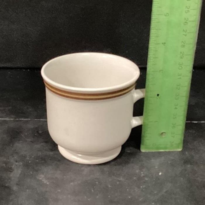 Woodberry Collection Stoneware Coffee Cups, Set of 2 Vintage Brown Stripe Design - Thumbnail 7