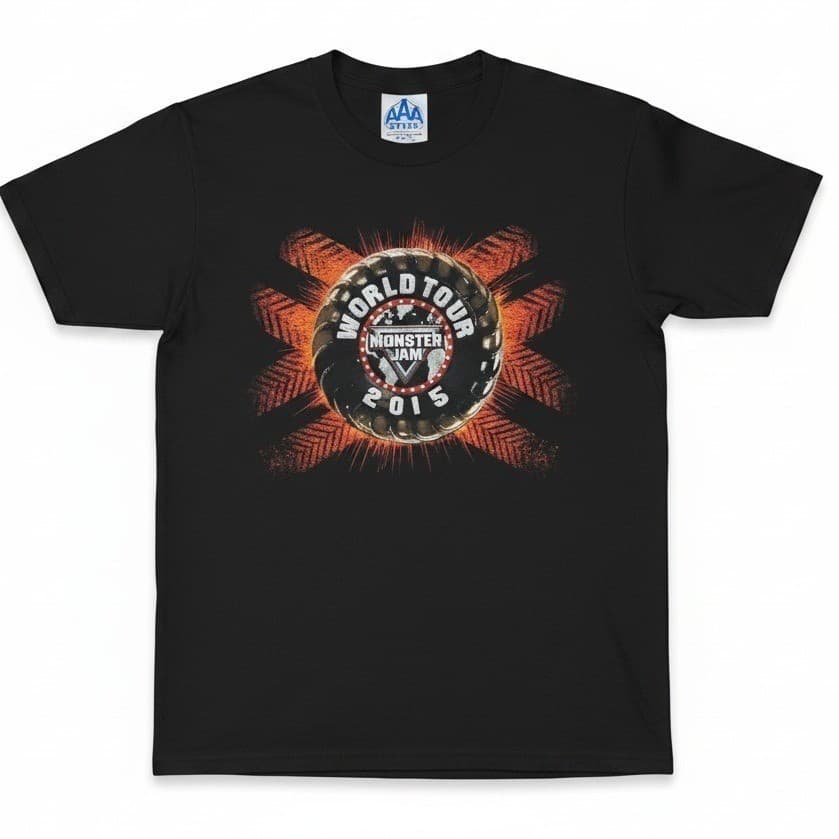 Alstyle Apparel & Activewear Monster Jam 2015 World Tour T-Shirt, Men's Medium