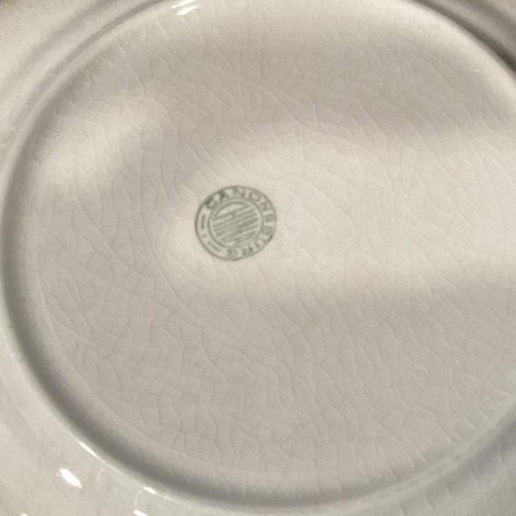 Canonsburg Violet Dessert Plates, Set of 4, Purple Flowers, Vintage USA Pottery - Thumbnail 3