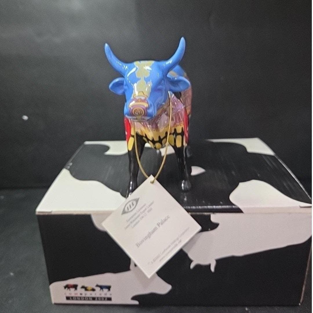 Cow Parade Bovingham Palace Figurine, Westland Giftware, #6004, Box/Tag - Thumbnail 3