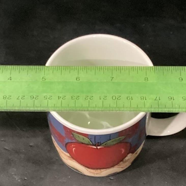 Sakura American as Apple Pie Coffee Cups, Set of 4, Vtg Warren Kimble Stoneware - Thumbnail 10