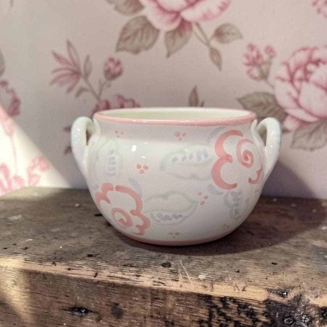 Rosa Shafford Floral Bowl, Vintage Hand Painted Planter, Replacement Centerpiece