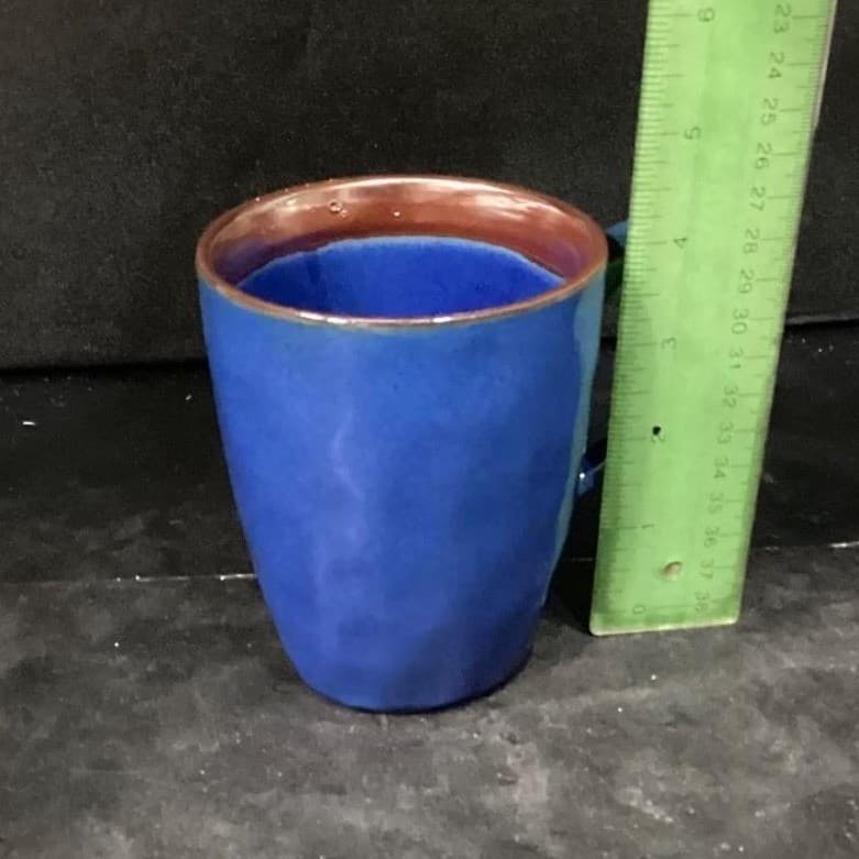 Mikasa Talia Blue Coffee Cups, Set of 3, Vintage Stoneware Mugs, Drinkware - Thumbnail 7
