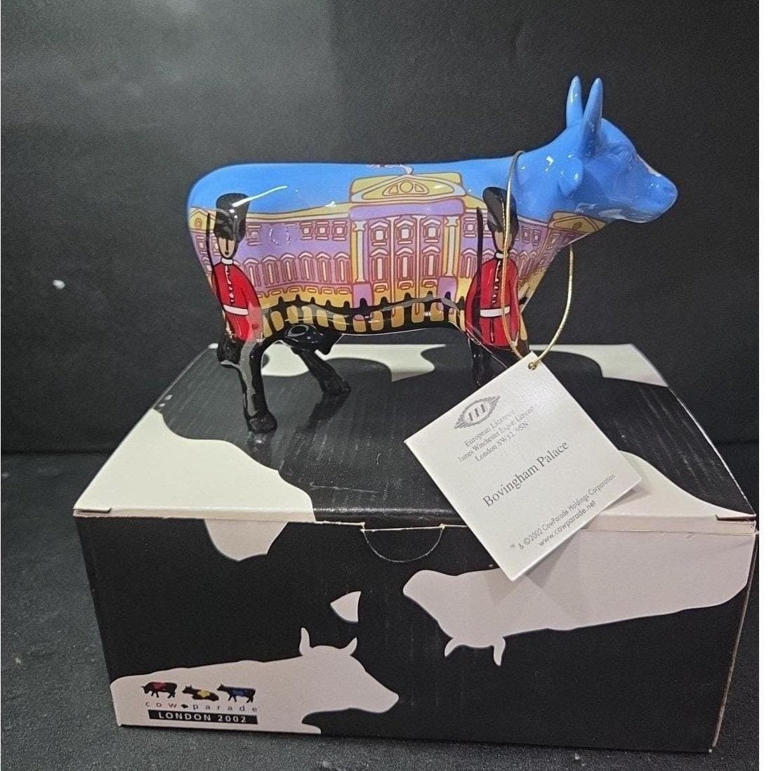 Cow Parade Bovingham Palace Figurine, Westland Giftware, #6004, Box/Tag - Thumbnail 5