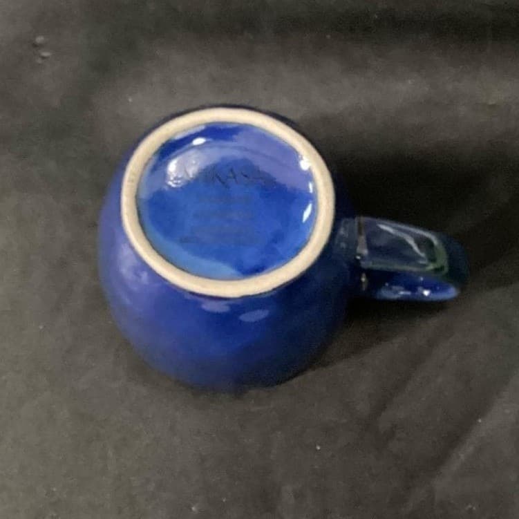 Mikasa Talia Blue Coffee Cups, Set of 3, Vintage Stoneware Mugs, Drinkware - Thumbnail 5
