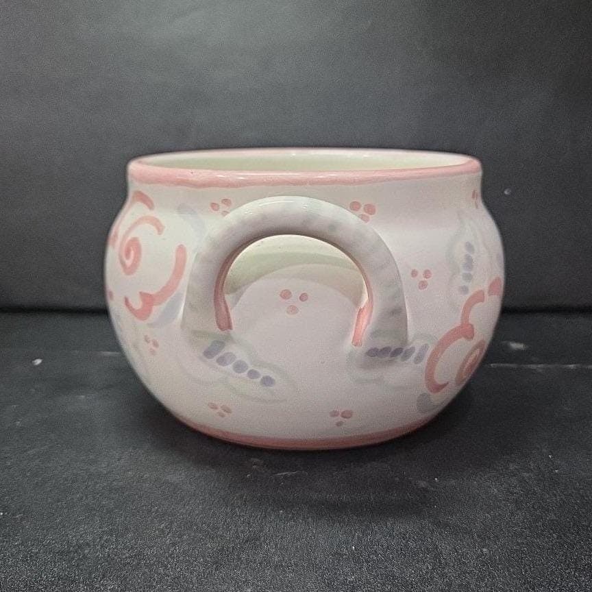 Rosa Shafford Floral Bowl, Vintage Hand Painted Planter, Replacement Centerpiece - Thumbnail 3