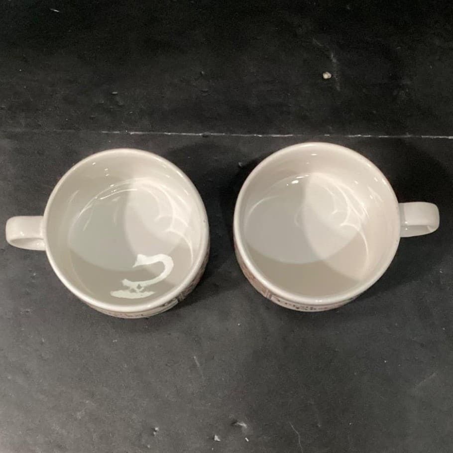 Houston Foods Fresh From the Farm Soup Cups, Set of 2, Vintage Vegetable Design - Thumbnail 4