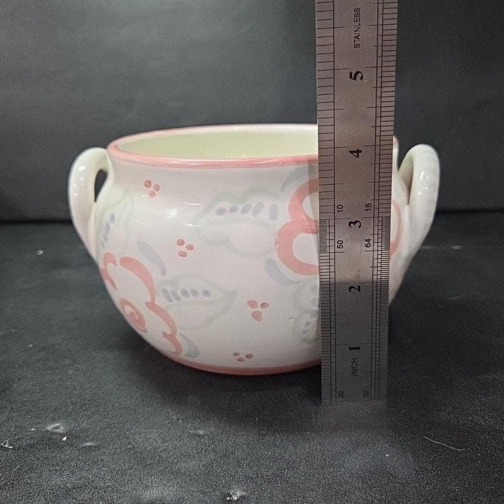 Rosa Shafford Floral Bowl, Vintage Hand Painted Planter, Replacement Centerpiece - Thumbnail 10