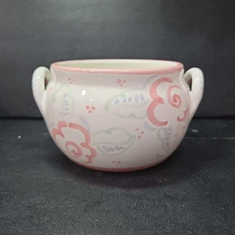 Rosa Shafford Floral Bowl, Vintage Hand Painted Planter, Replacement Centerpiece - Thumbnail 2
