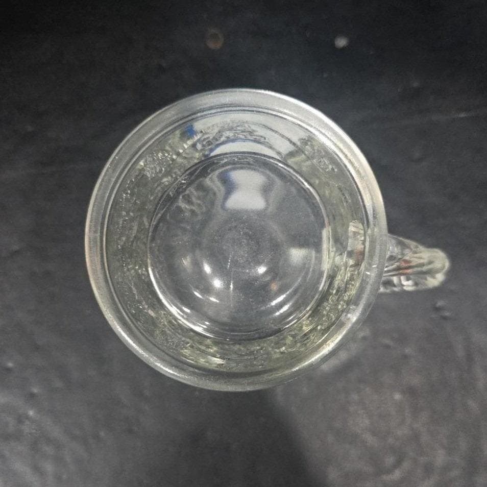 Ox Yoke Inn Embossed Glass Mug, Vintage Amana Iowa Souvenir, Pine Cones & Branch - Thumbnail 4