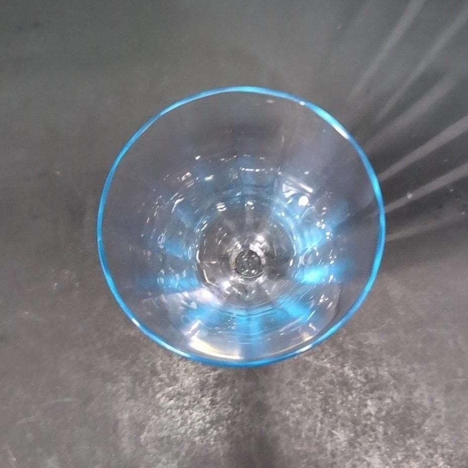 Fostoria Azure Oyster Fruit Cocktail Glass, Vintage Optic Glassware, Replacement - Thumbnail 5