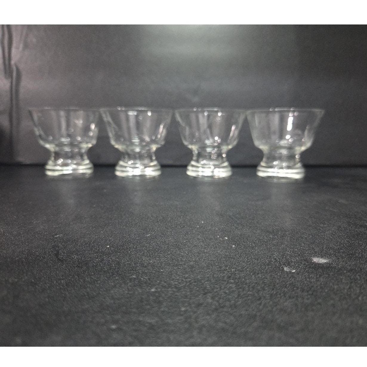Anchor Hocking Clear Liqueur Glasses, Set of 4, Etched Cordials, Footed Dessert - Thumbnail 9