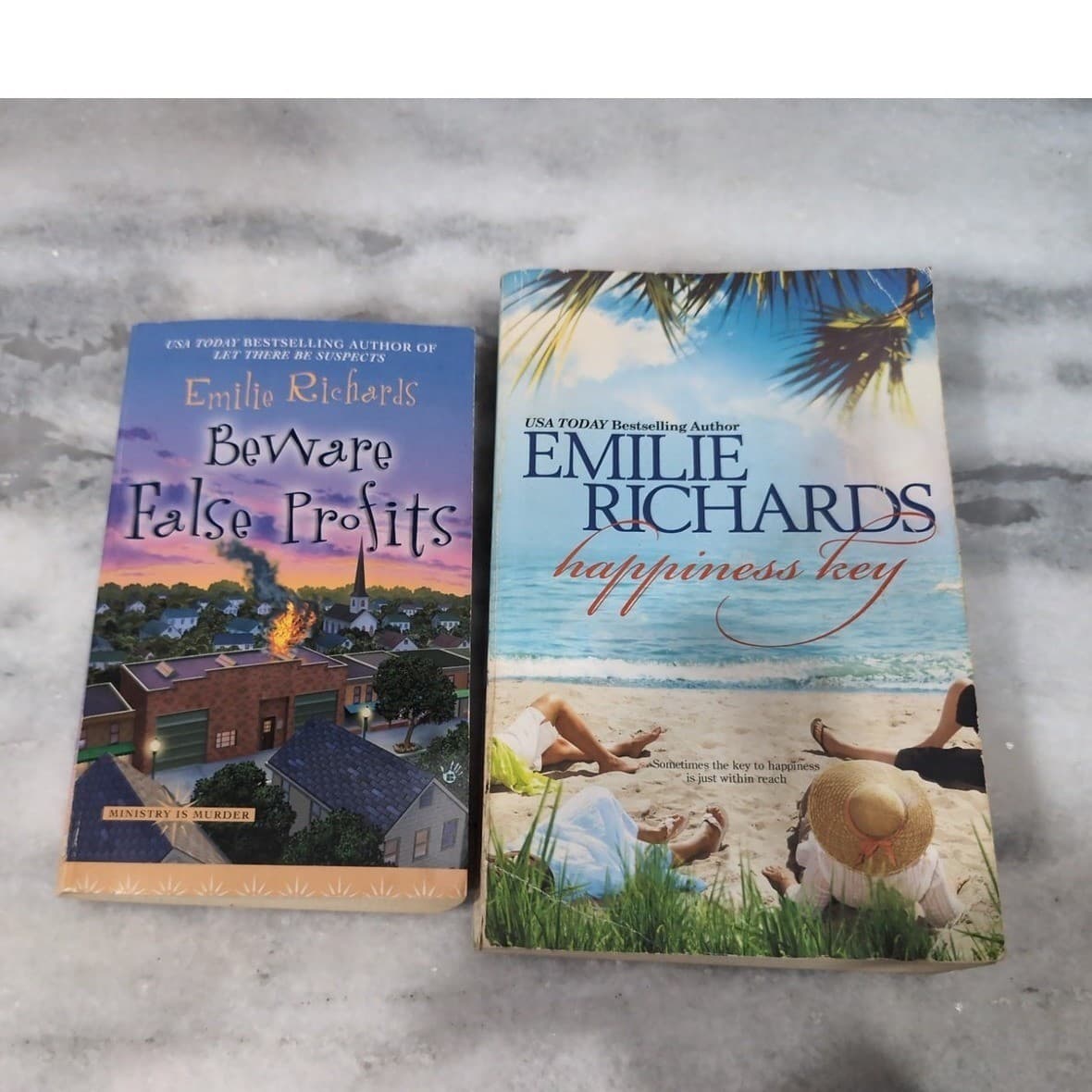 Emilie Richards Paperback Book Lot, Happiness Key & Beware False Profits, Novels - Thumbnail 3