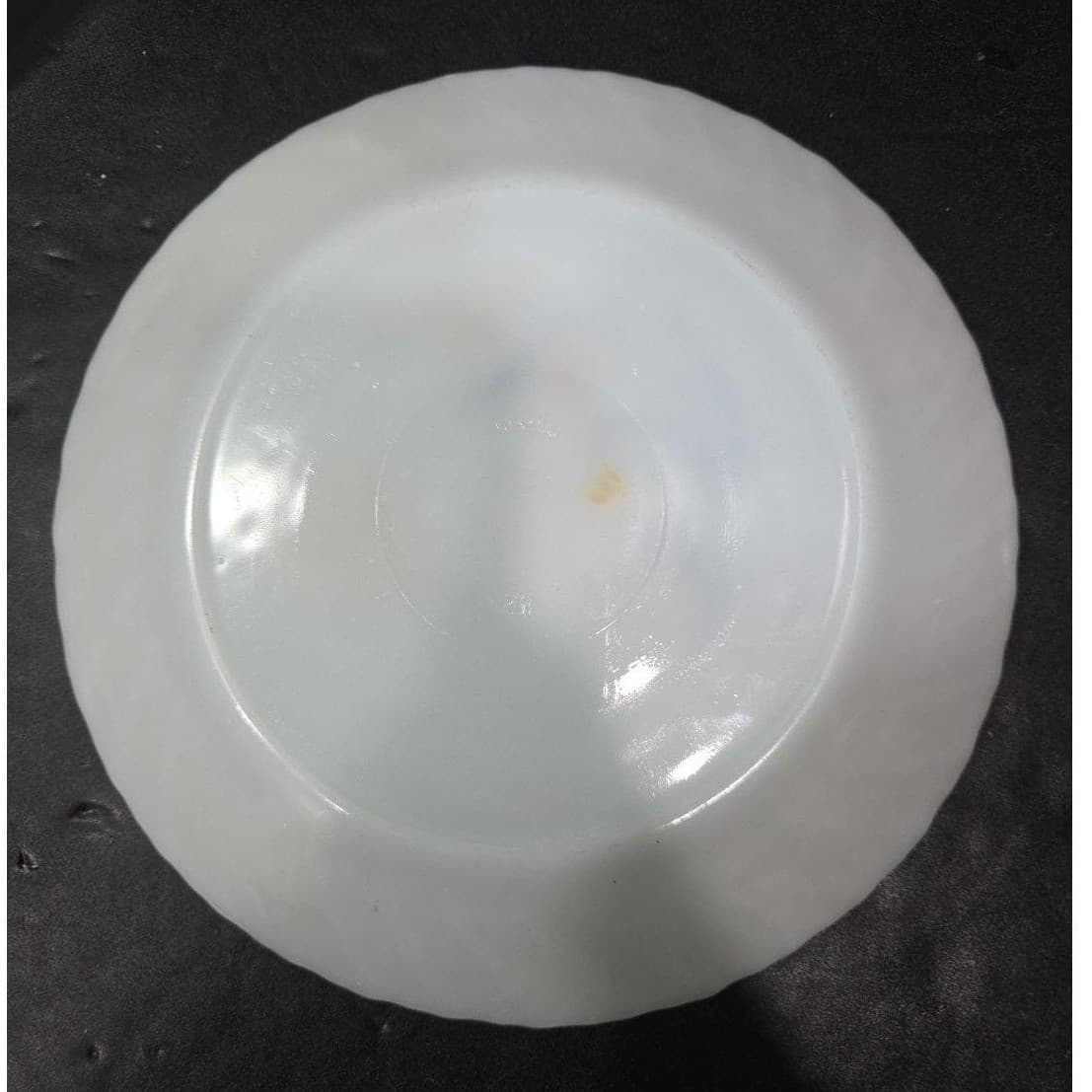 Termocrisa Milk Glass Dinner Plates, Set of 4, Vintage Yellow Floral Dinnerware - Thumbnail 6