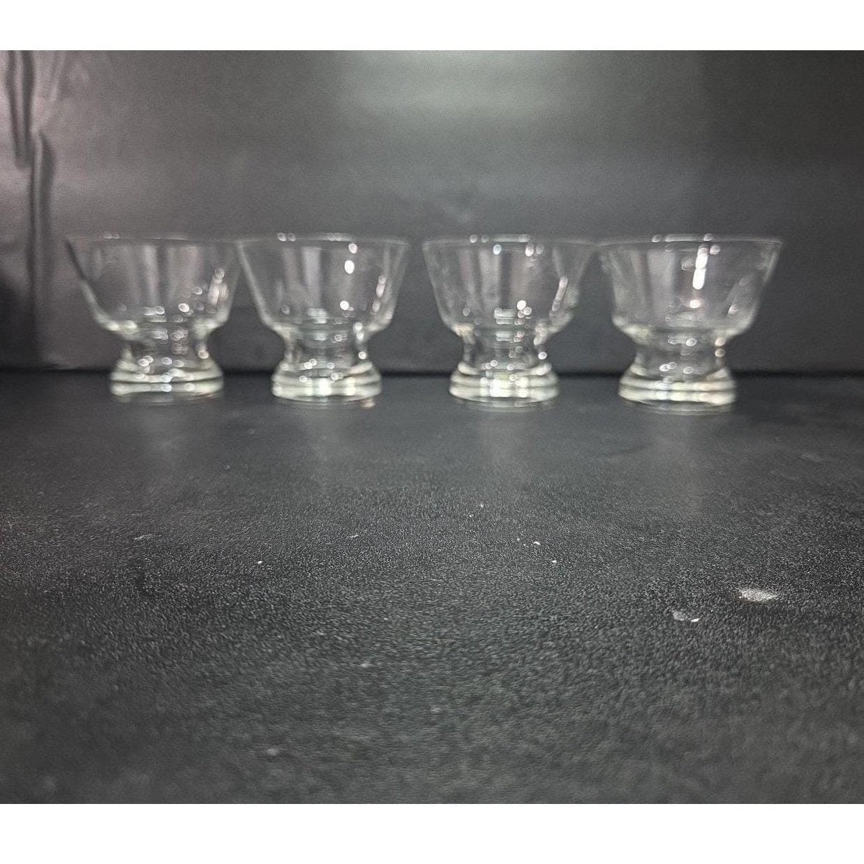 Anchor Hocking Clear Liqueur Glasses, Set of 4, Etched Cordials, Footed Dessert - Thumbnail 10