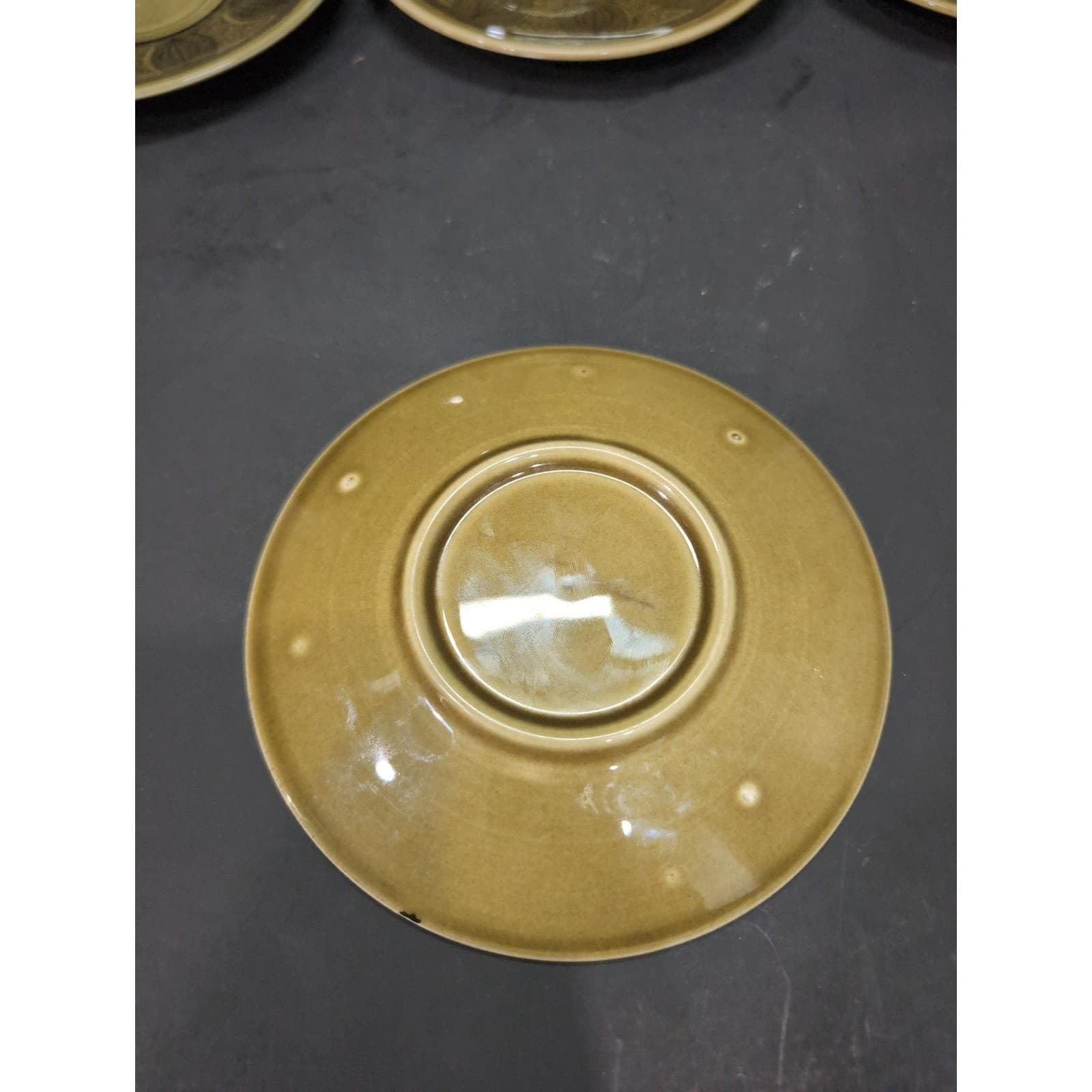 Taylor Smith and Taylor Co Green Saucers, Vintage Riviera Collection, Set of Six - Thumbnail 3