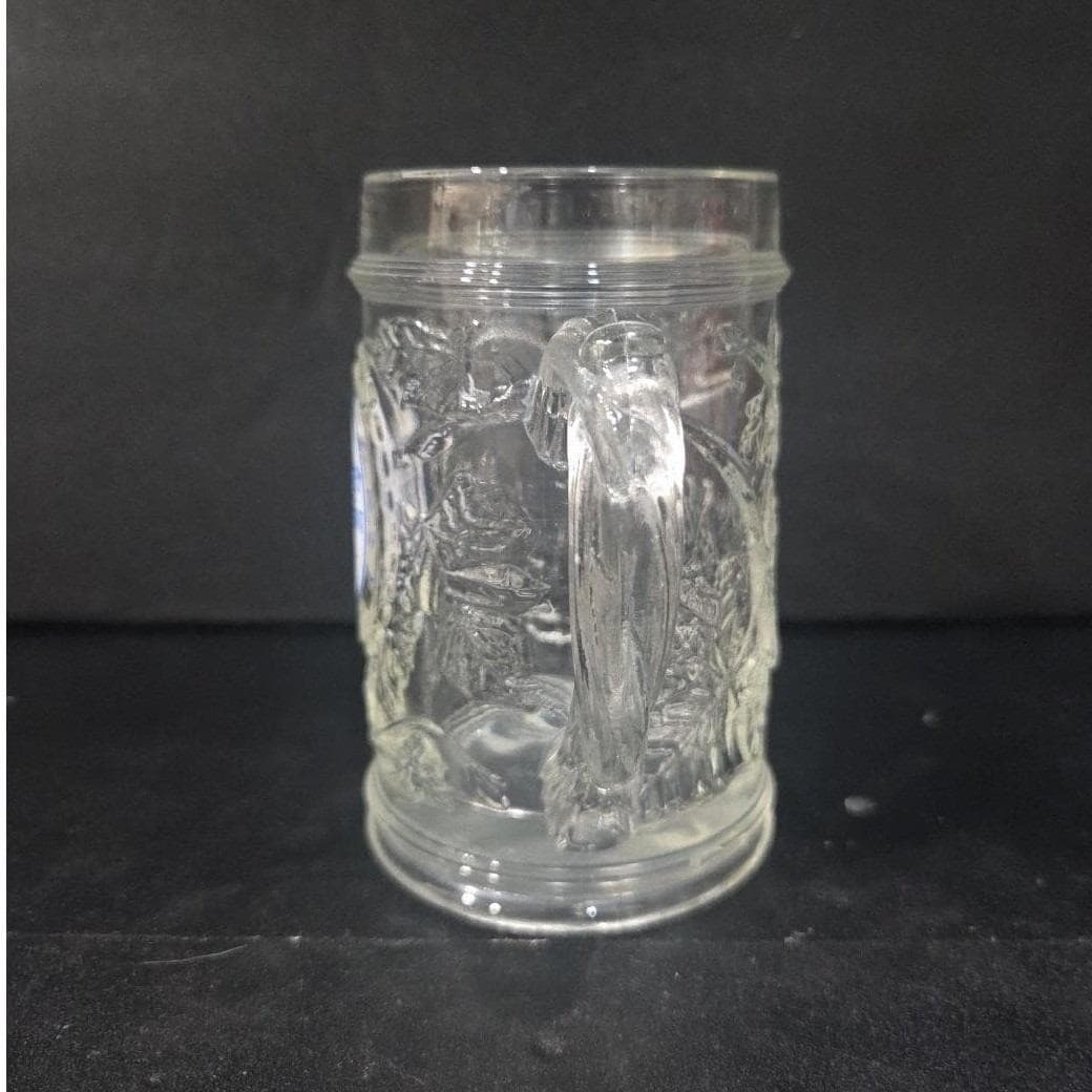 Ox Yoke Inn Embossed Glass Mug, Vintage Amana Iowa Souvenir, Pine Cones & Branch - Thumbnail 10