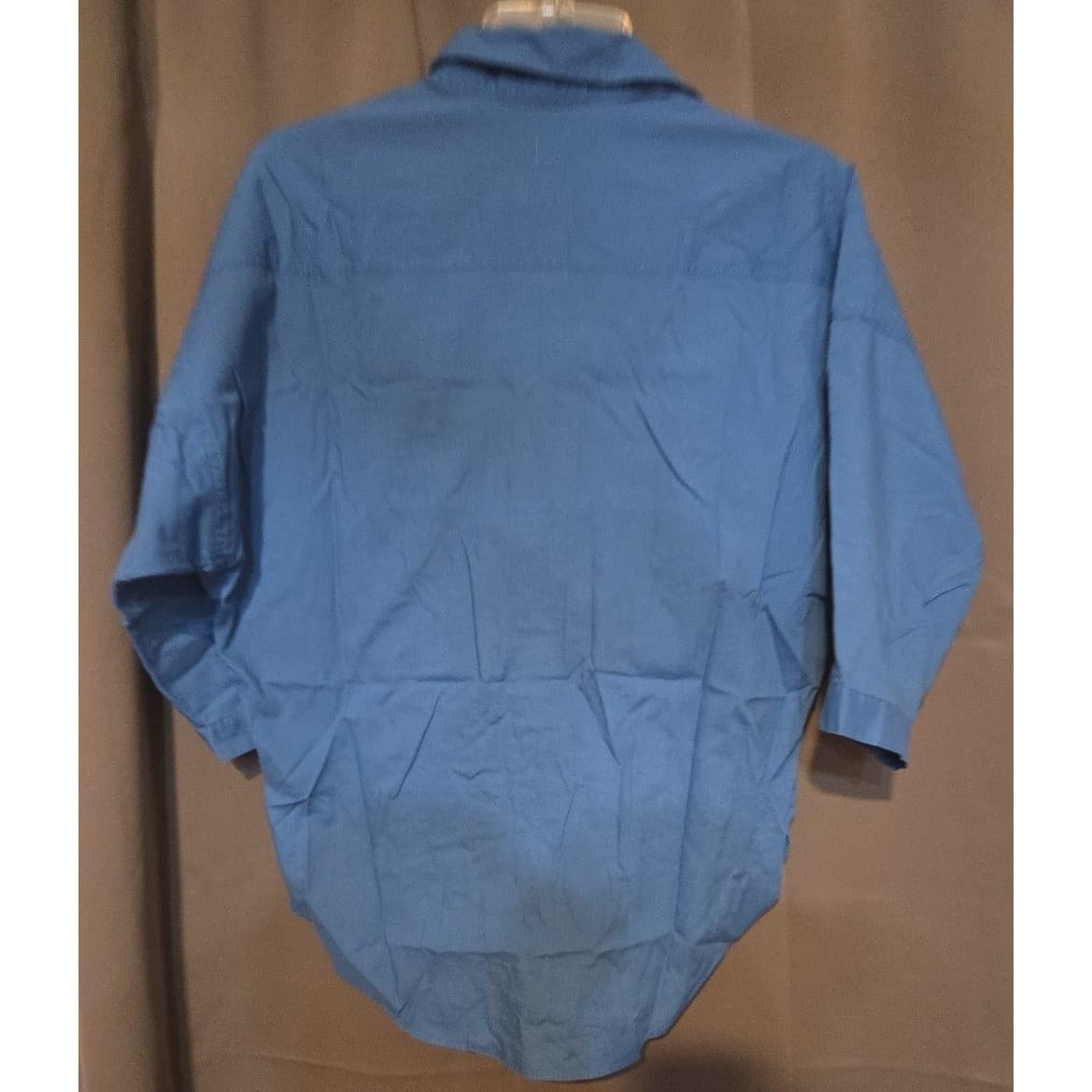 Averroe Blue Button Down Shirt 3/4 Sleeve High Low Hem, Woman's Small RN 40787 - Thumbnail 4