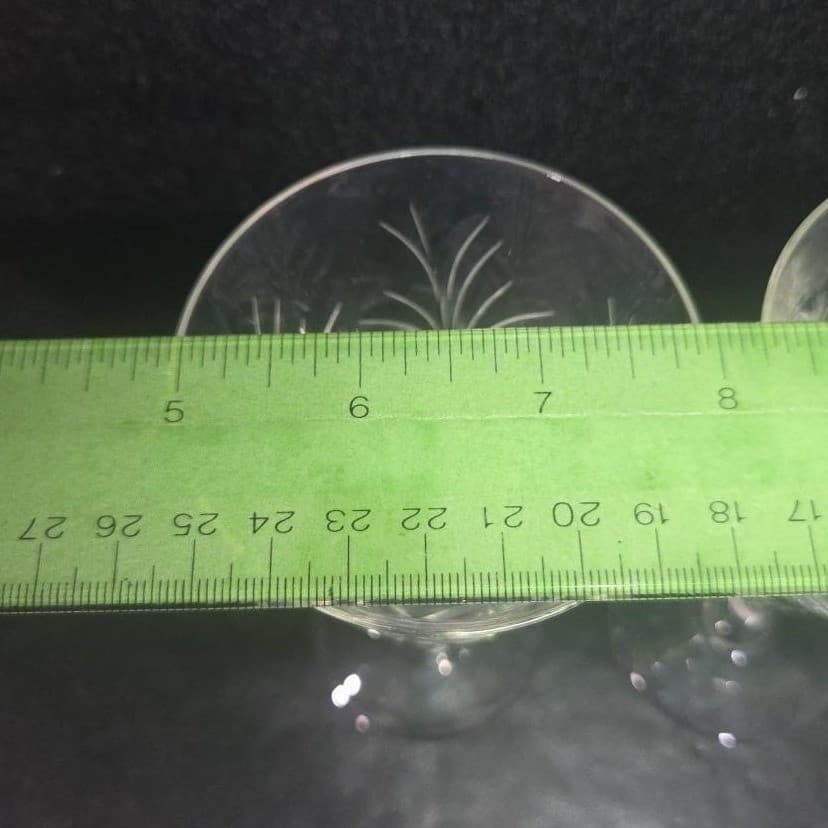 Stuart England Crystal Claret Wine Glasses, Set of 2, Cut Fern Pattern Stemware - Thumbnail 10