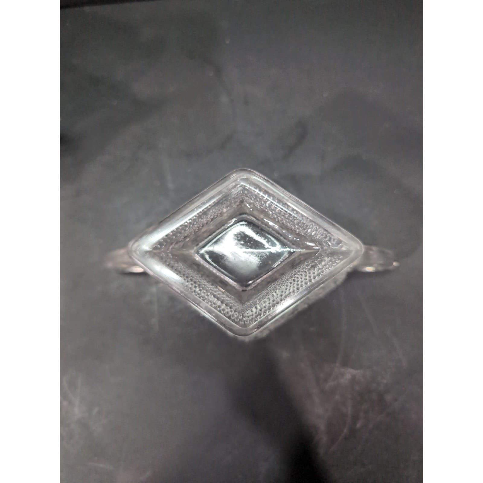 Indiana Glass Co. Sandwich Crystal Creamer & Sugar Set, Vintage Footed Glassware - Thumbnail 9
