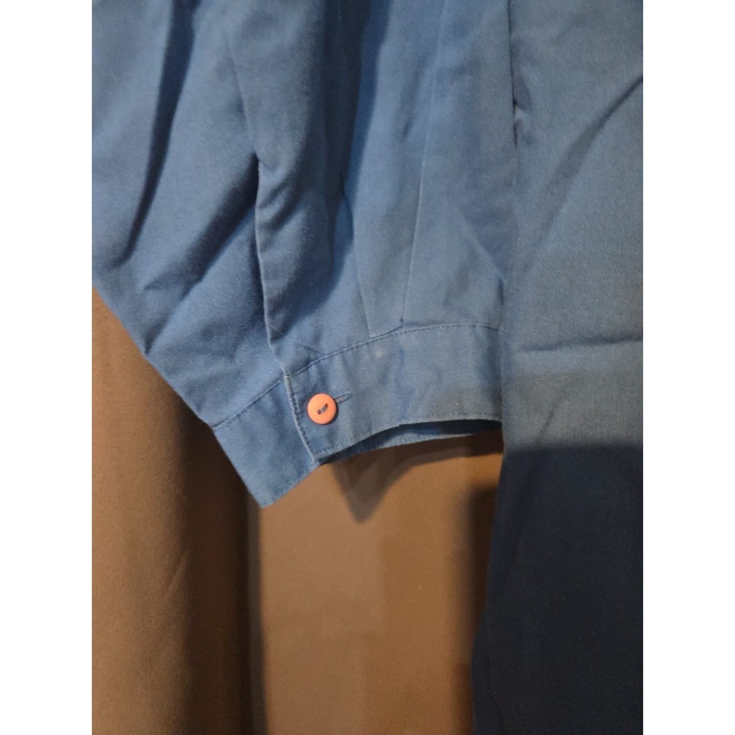 Averroe Blue Button Down Shirt 3/4 Sleeve High Low Hem, Woman's Small RN 40787 - Thumbnail 8