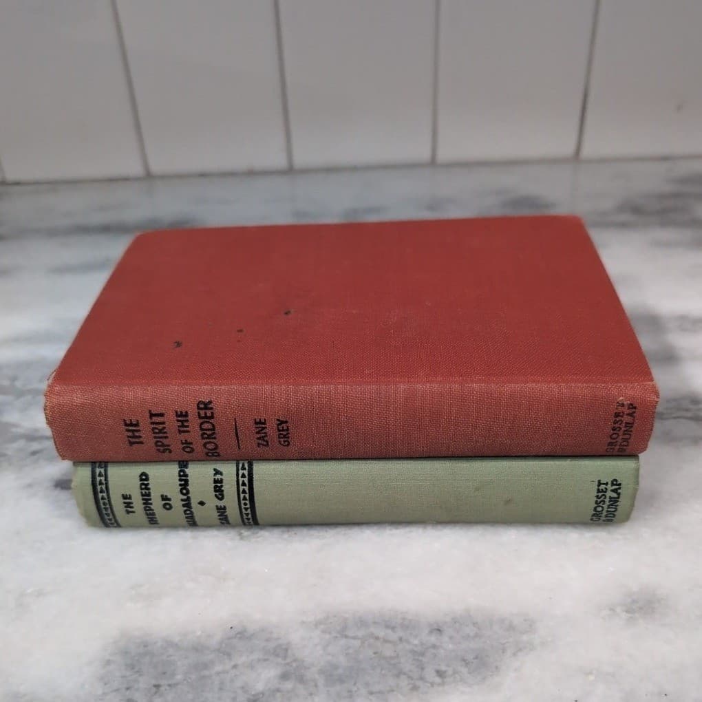 Zane Grey Hardcover Books, Spirit of the Border & Shepherd of Guadalupe, Western - Thumbnail 2