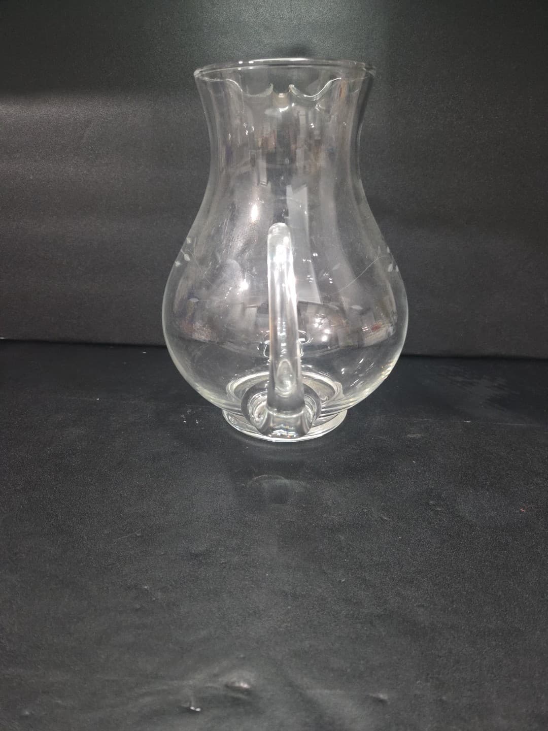 Princess House Heritage Pitcher, Engraved Floral Design, Ice Lip, Floral Pitcher - Thumbnail 4
