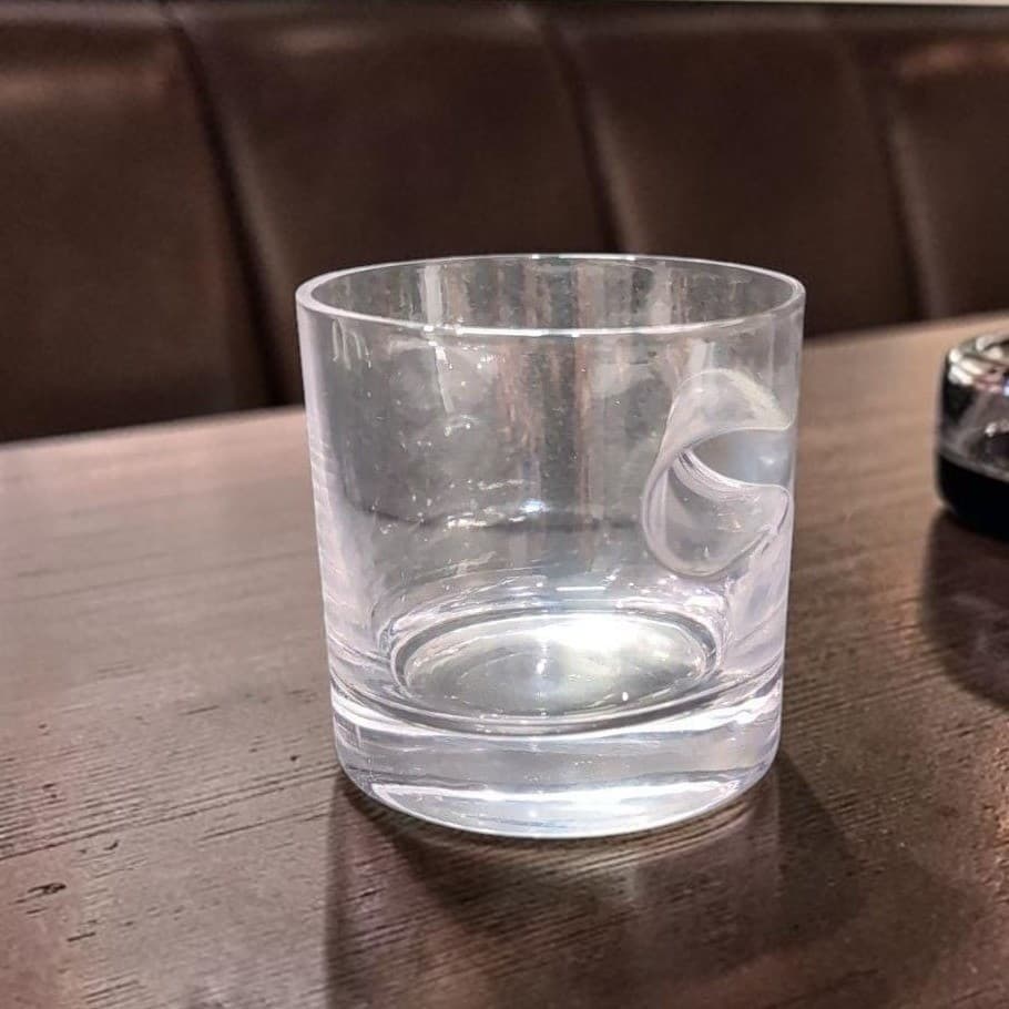 Godinger Whiskey Glass with Cigar Rest, Vintage Clear Old Fashioned Tumbler