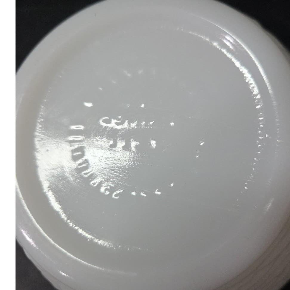 National Potteries White Milk Glass Vase, Vintage Decor, Replacement Centerpiece - Thumbnail 9
