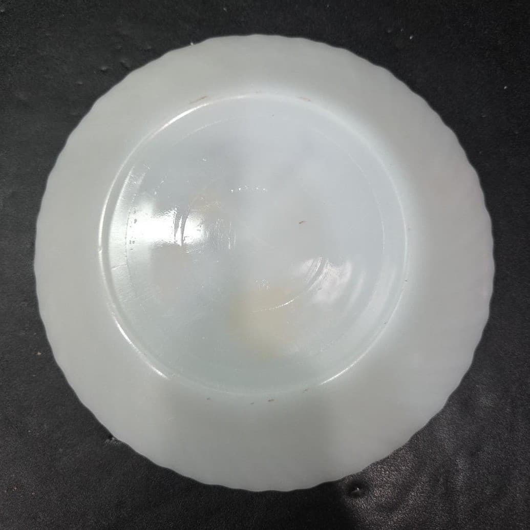 Termocrisa Milk Glass Salad Plates, Set of 4, Yellow Floral Design, Replacements - Thumbnail 4
