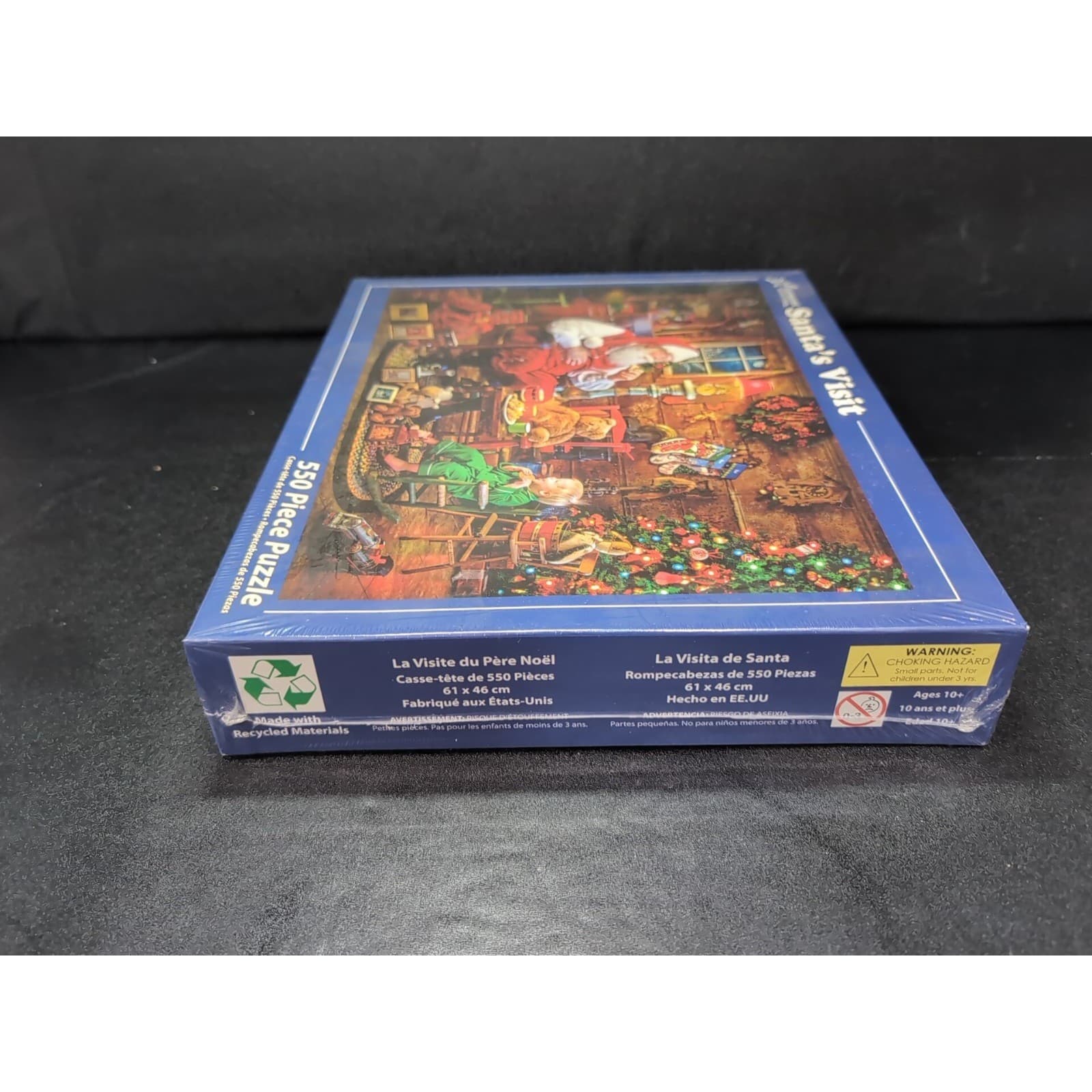 Vermont Christmas Company Santa's Visit 550 Piece Jigsaw Puzzle Larry Hersberger - Thumbnail 4