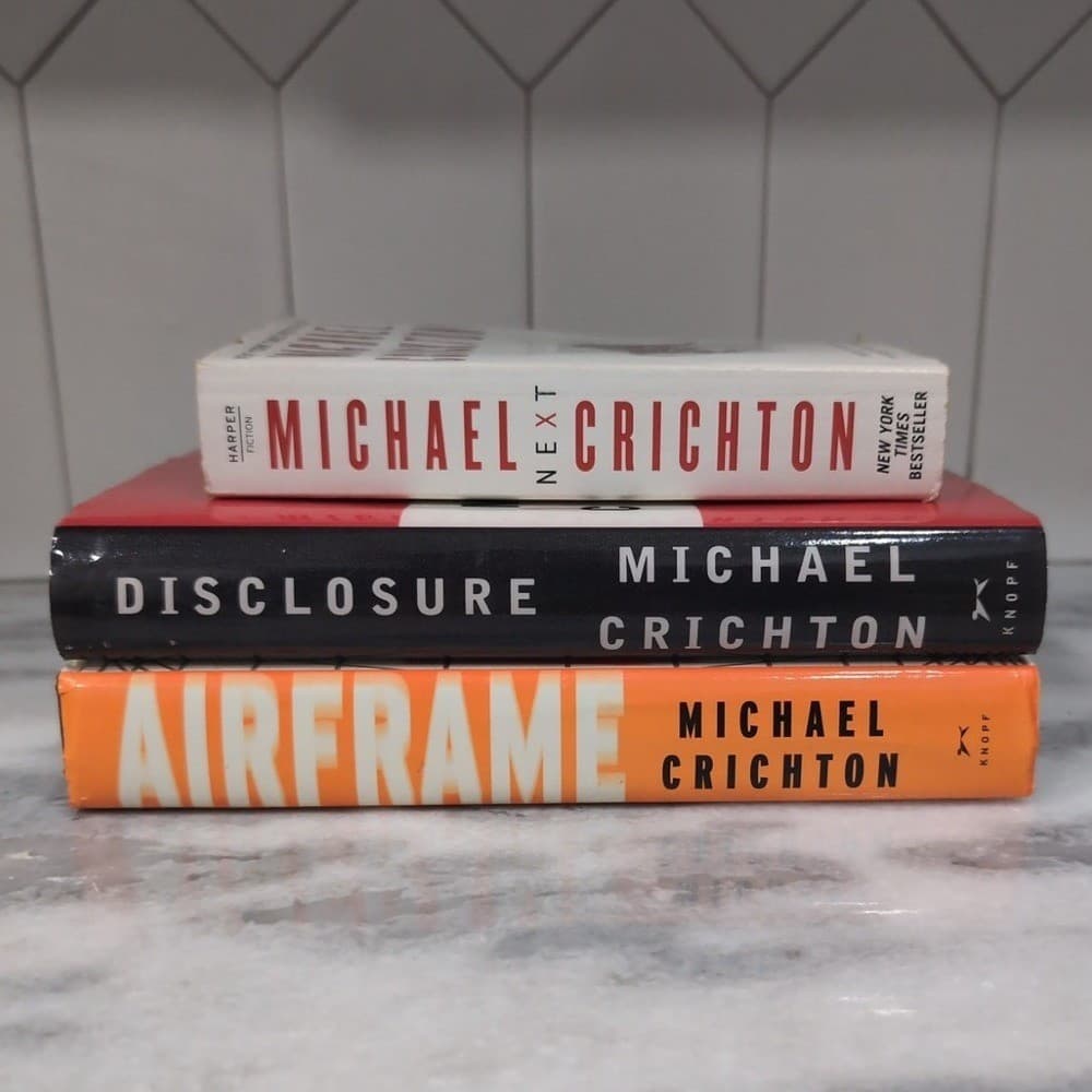 Michael Crichton Standalone Novels, Next Airframe Disclosure Hardcover Paperback - Thumbnail 2