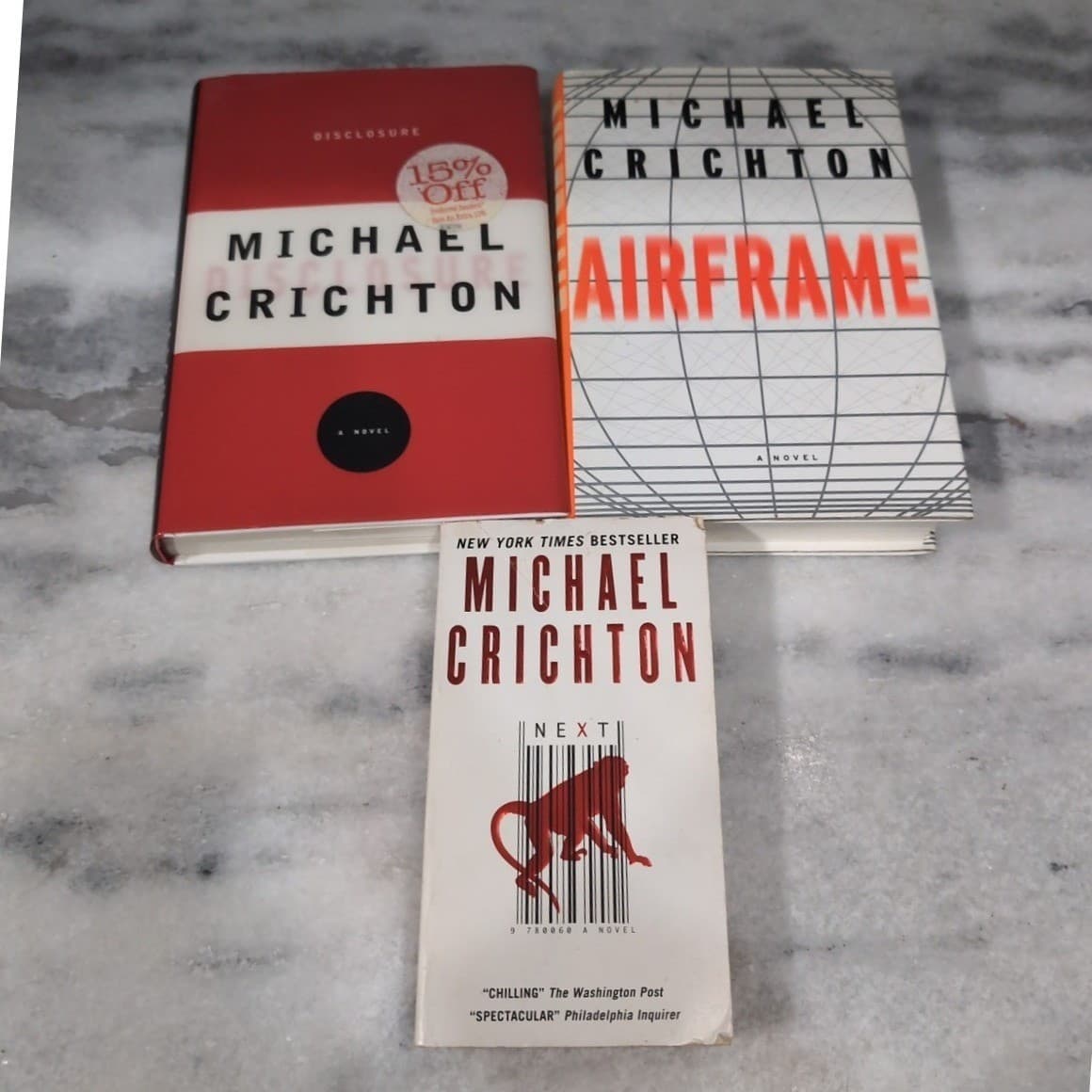 Michael Crichton Standalone Novels, Next Airframe Disclosure Hardcover Paperback - Thumbnail 3
