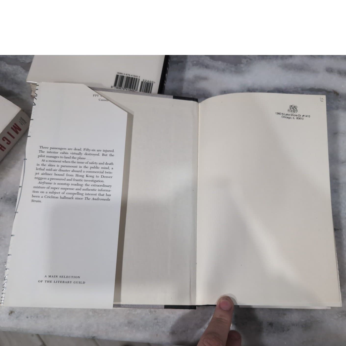 Michael Crichton Standalone Novels, Next Airframe Disclosure Hardcover Paperback - Thumbnail 7