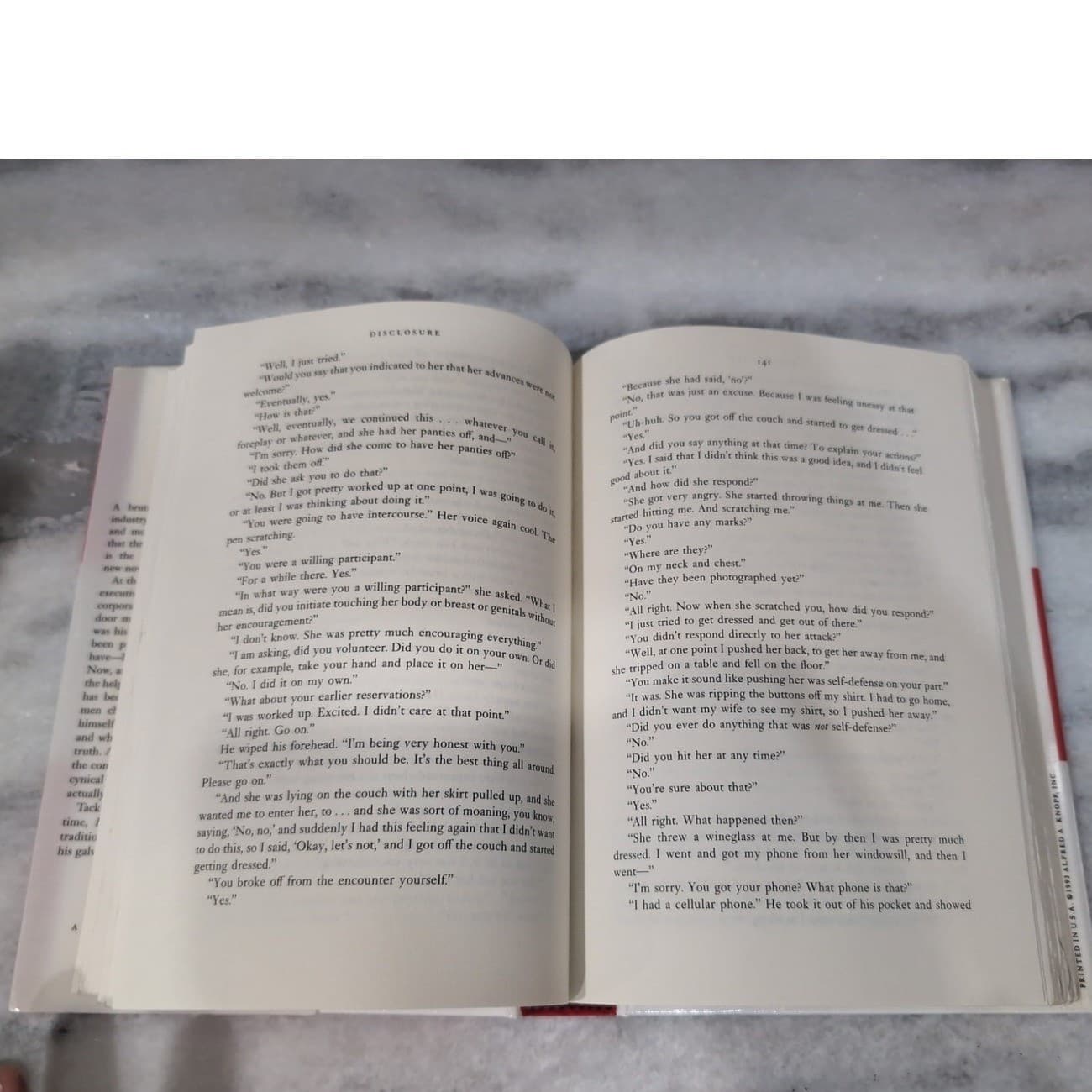 Michael Crichton Standalone Novels, Next Airframe Disclosure Hardcover Paperback - Thumbnail 12