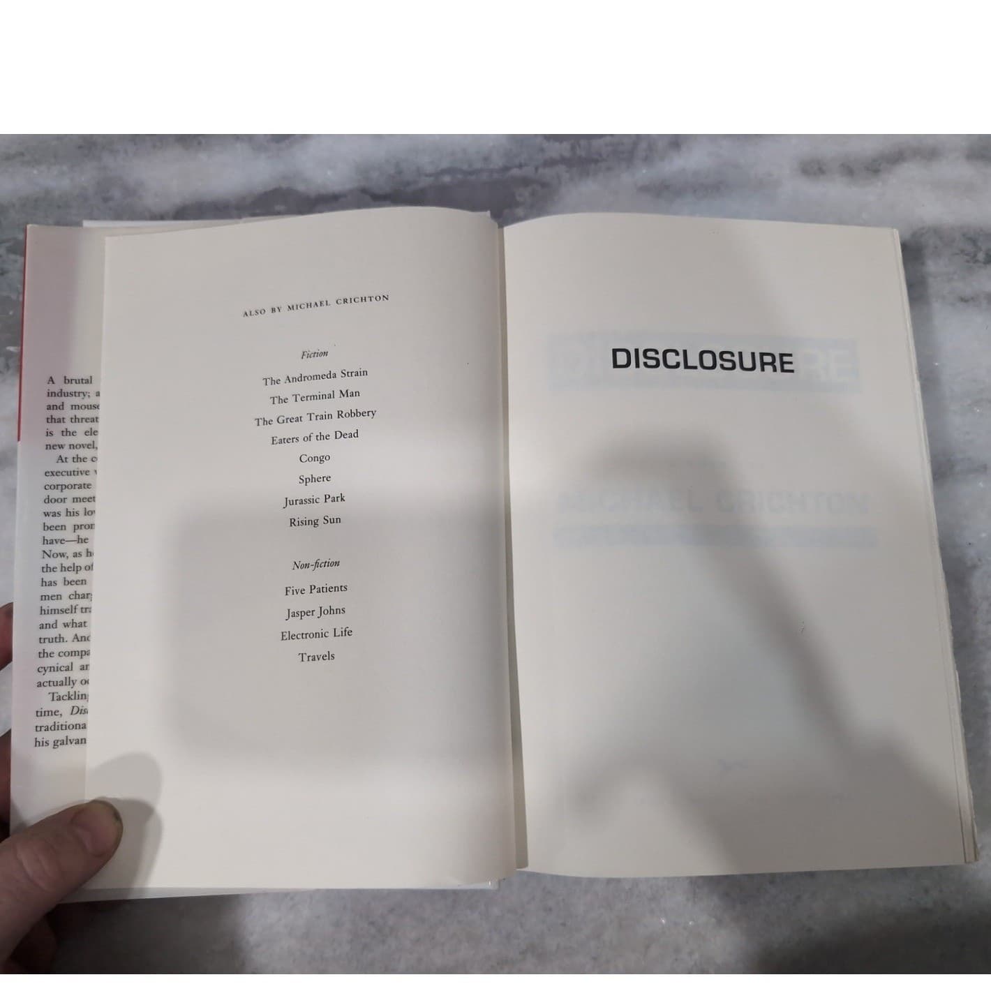 Michael Crichton Standalone Novels, Next Airframe Disclosure Hardcover Paperback - Thumbnail 11