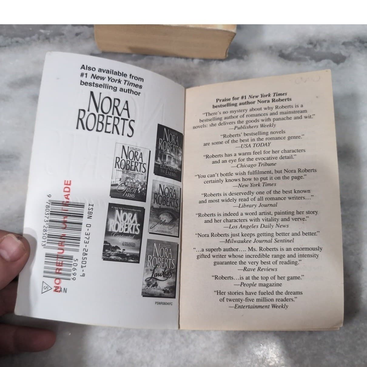 Nora Roberts Romance Book Lot, Entranced & Love by Design Silhouette PB Vintage - Thumbnail 8