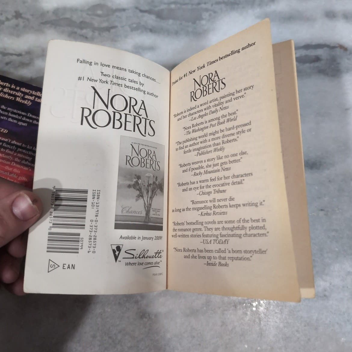 Nora Roberts Romance Book Lot, Entranced & Love by Design Silhouette PB Vintage - Thumbnail 5