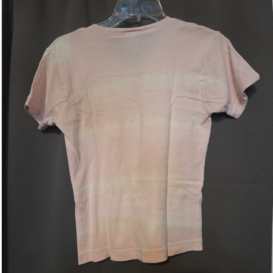 Jacobson's Pink Striped V-Neck, Women's Medium T Shirt, Sequins, Summer Top - Thumbnail 4