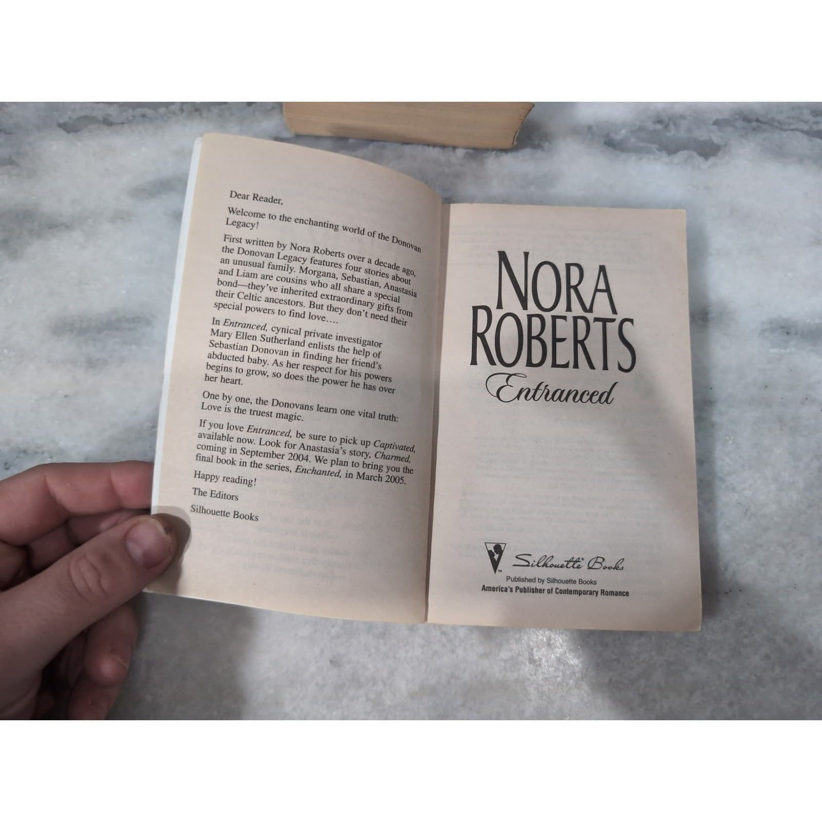 Nora Roberts Romance Book Lot, Entranced & Love by Design Silhouette PB Vintage - Thumbnail 9